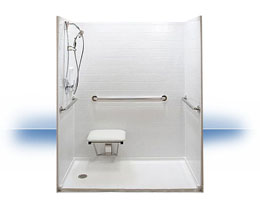 Walk in shower in Virgin by Independent Home Products, LLC